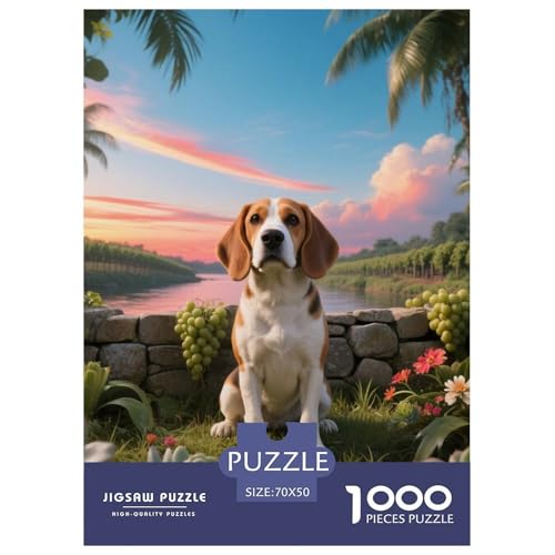 Beagle Hunde Puzzle Geeignet Für Erwachsene Und Kinder Kreativ 1000 Teile niedlich Haustier Spaß Herausforderend Unique Home Decor 70x50cm/ Beagle Hunde Puzzle Geeignet Für Erwachsene Und Kinder Kreativ 1000 Teile niedlich Haustier Spaß Herausforderend Unique Home Decor 70x50cm/ von XDDBYUIZP