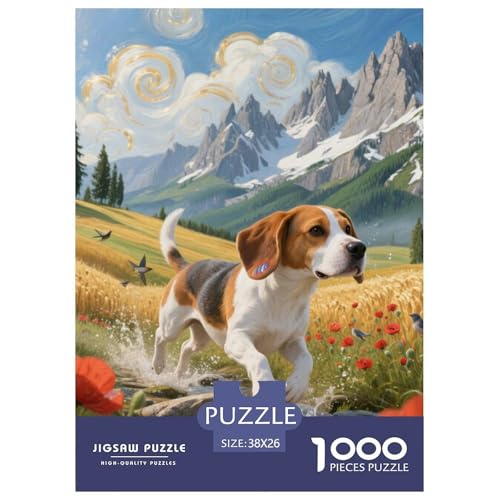 Beagle Hunde Puzzle Geeignet Für Erwachsene Und Kinder Kreativ 1000 Teile niedlich Haustier Spiele Unique Home Decor 38x26cm/ Beagle Hunde Puzzle Geeignet Für Erwachsene Und Kinder Kreativ 1000 Teile niedlich Haustier Spiele Unique Home Decor 38x26cm/ von XDDBYUIZP