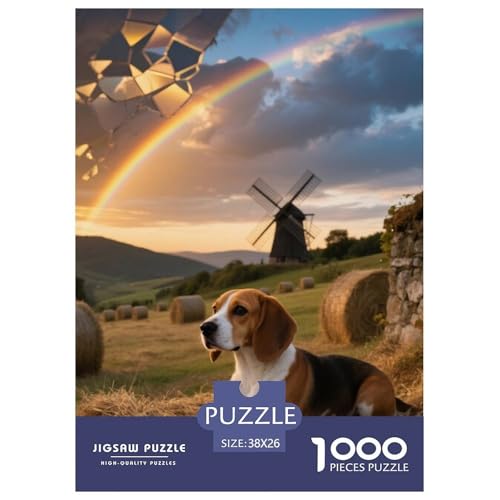 Beagle Hunde Puzzle Geeignet Für Erwachsene Und Kinder Kreativ 1000 Teile niedlich Haustier Spiele Unique Home Decor 38x26cm/ Beagle Hunde Puzzle Geeignet Für Erwachsene Und Kinder Kreativ 1000 Teile niedlich Haustier Spiele Unique Home Decor 38x26cm/ von XDDBYUIZP