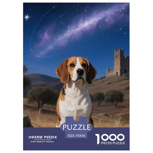Beagle Hunde Puzzle Geeignet Für Erwachsene Und Kinder Kreativ 1000 Teile niedlich Haustier Spiele Unique Home Decor 70x50cm/ von XDDBYUIZP