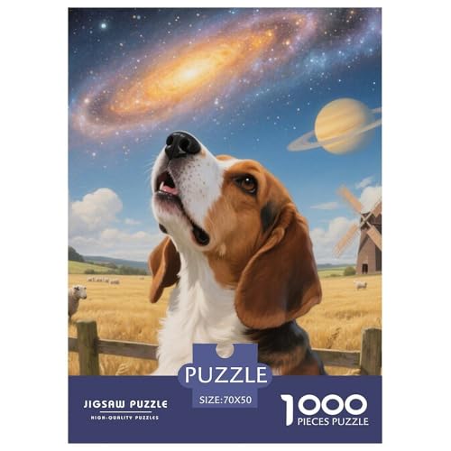 Beagle Hunde Puzzles Geeignet Für Erwachsene Und Kinder Kreativ 1000 Stück niedlich Haustier Spiele Unique Home Decor 70x50cm/ Beagle Hunde Puzzles Geeignet Für Erwachsene Und Kinder Kreativ 1000 Stück niedlich Haustier Spiele Unique Home Decor 70x50cm/ von XDDBYUIZP