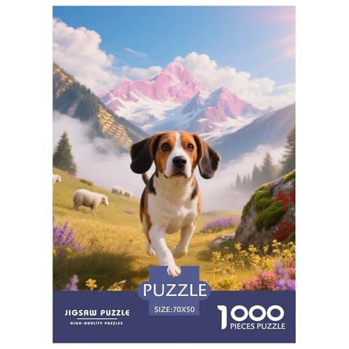 Beagle Hunde Puzzles Geeignet Für Erwachsene Und Kinder Kreativ 1000 Stücke niedlich Haustier Spaß Herausforderend Unique Home Decor 70x50cm/ Beagle Hunde Puzzles Geeignet Für Erwachsene Und Kinder Kreativ 1000 Stücke niedlich Haustier Spaß Herausforderend Unique Home Decor 70x50cm/ von XDDBYUIZP