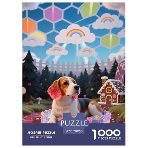 Beagle Hunde Puzzles Geeignet Für Erwachsene Und Kinder Kreativ 1000 Stücke niedlich Haustier Spiele Unique Home Decor 70x50cm/ Beagle Hunde Puzzles Geeignet Für Erwachsene Und Kinder Kreativ 1000 Stücke niedlich Haustier Spiele Unique Home Decor 70x50cm/ von XDDBYUIZP