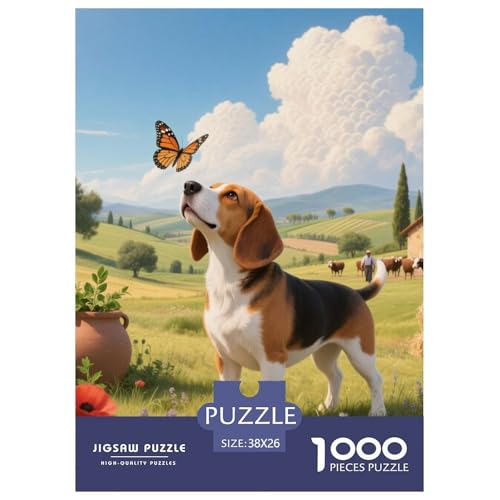 Beagle Hunde Puzzles Geeignet Für Erwachsene Und Kinder Kreativ 1000 Teile niedlich Haustier Spiele Unique Home Decor 38x26cm/ Beagle Hunde Puzzles Geeignet Für Erwachsene Und Kinder Kreativ 1000 Teile niedlich Haustier Spiele Unique Home Decor 38x26cm/ von XDDBYUIZP