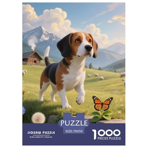 Beagle Hunde Puzzles Geeignet Für Erwachsene Und Kinder Kreativ 1000 Teile niedlich Haustier Spiele Unique Home Decor 70x50cm/ Beagle Hunde Puzzles Geeignet Für Erwachsene Und Kinder Kreativ 1000 Teile niedlich Haustier Spiele Unique Home Decor 70x50cm/ von XDDBYUIZP