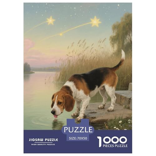 Beagle Hunde Puzzles Geeignet Für Erwachsene Und Kinder Kreativ 1000 Teile niedlich Haustier Spiele Unique Home Decor 70x50cm/ Beagle Hunde Puzzles Geeignet Für Erwachsene Und Kinder Kreativ 1000 Teile niedlich Haustier Spiele Unique Home Decor 70x50cm/ von XDDBYUIZP