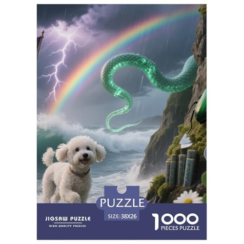 Bichon Frise Jigsaw Geeignet Für Erwachsene Und Kinder Kreativ 1000 Stück niedlich Haustier Spaß Herausforderend Unique Home Decor 38x26cm/ Bichon Frise Jigsaw Geeignet Für Erwachsene Und Kinder Kreativ 1000 Stück niedlich Haustier Spaß Herausforderend Unique Home Decor 38x26cm/ von XDDBYUIZP