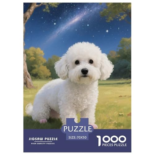 Bichon Frise Jigsaw Geeignet Für Erwachsene Und Kinder Kreativ 1000 Stück niedlich Haustier Spiele Unique Home Decor 70x50cm/ Bichon Frise Jigsaw Geeignet Für Erwachsene Und Kinder Kreativ 1000 Stück niedlich Haustier Spiele Unique Home Decor 70x50cm/ von XDDBYUIZP