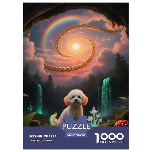 Bichon Frise Jigsaw Geeignet Für Erwachsene Und Kinder Kreativ 1000 Stücke niedlich Haustier Spaß Herausforderend Unique Home Decor 70x50cm/ Bichon Frise Jigsaw Geeignet Für Erwachsene Und Kinder Kreativ 1000 Stücke niedlich Haustier Spaß Herausforderend Unique Home Decor 70x50cm/ von XDDBYUIZP