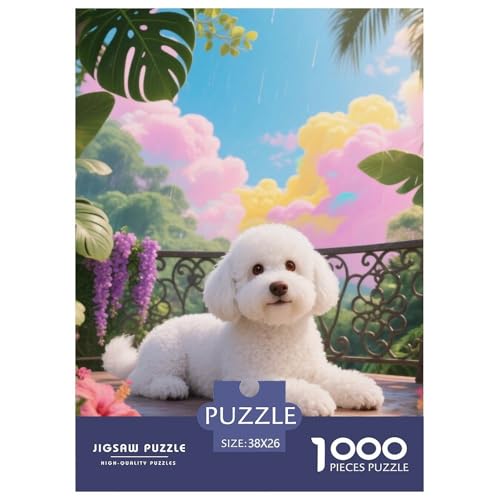Bichon Frise Jigsaw Geeignet Für Erwachsene Und Kinder Kreativ 1000 Teile niedlich Haustier Spaß Herausforderend Unique Home Decor 38x26cm/ Bichon Frise Jigsaw Geeignet Für Erwachsene Und Kinder Kreativ 1000 Teile niedlich Haustier Spaß Herausforderend Unique Home Decor 38x26cm/ von XDDBYUIZP