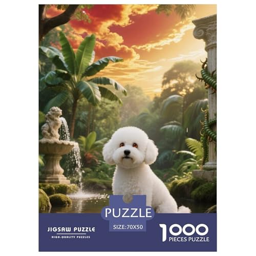 Bichon Frise Jigsaw Geeignet Für Erwachsene Und Kinder Kreativ 1000 Teile niedlich Haustier Spaß Herausforderend Unique Home Decor 70x50cm/ Bichon Frise Jigsaw Geeignet Für Erwachsene Und Kinder Kreativ 1000 Teile niedlich Haustier Spaß Herausforderend Unique Home Decor 70x50cm/ von XDDBYUIZP