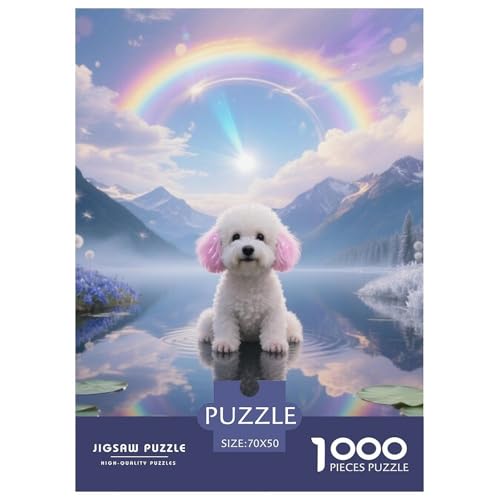 Bichon Frise Jigsaw Geeignet Für Erwachsene Und Kinder Kreativ 1000 Teile niedlich Haustier Spaß Herausforderend Unique Home Decor 70x50cm/ Bichon Frise Jigsaw Geeignet Für Erwachsene Und Kinder Kreativ 1000 Teile niedlich Haustier Spaß Herausforderend Unique Home Decor 70x50cm/ von XDDBYUIZP