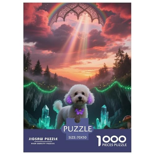 Bichon Frise Jigsaw Geeignet Für Erwachsene Und Kinder Kreativ 1000 Teile niedlich Haustier Spaß Herausforderend Unique Home Decor 70x50cm/ Bichon Frise Jigsaw Geeignet Für Erwachsene Und Kinder Kreativ 1000 Teile niedlich Haustier Spaß Herausforderend Unique Home Decor 70x50cm/ von XDDBYUIZP