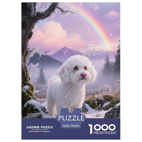 Bichon Frise Jigsaw Geeignet Für Erwachsene Und Kinder Kreativ 1000 Teile niedlich Haustier Spaß Herausforderend Unique Home Decor 70x50cm/ Bichon Frise Jigsaw Geeignet Für Erwachsene Und Kinder Kreativ 1000 Teile niedlich Haustier Spaß Herausforderend Unique Home Decor 70x50cm/ von XDDBYUIZP