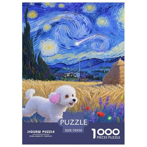 Bichon Frise Jigsaw Geeignet Für Erwachsene Und Kinder Kreativ 1000 Teile niedlich Haustier Spiele Unique Home Decor 70x50cm/ Bichon Frise Jigsaw Geeignet Für Erwachsene Und Kinder Kreativ 1000 Teile niedlich Haustier Spiele Unique Home Decor 70x50cm/ von XDDBYUIZP