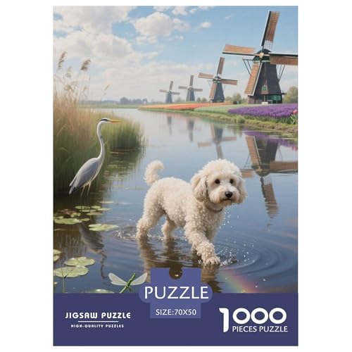 Bichon Frise Jigsaw Geeignet Für Erwachsene Und Kinder Kreativ 1000 Teile niedlich Haustier Spiele Unique Home Decor 70x50cm/ von XDDBYUIZP