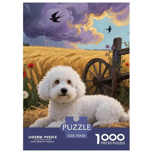 Bichon Frise Jigsaw Geeignet Für Erwachsene Und Kinder Kreativ 1000 Teile niedlich Haustier Spiele Unique Home Decor 70x50cm/ Bichon Frise Jigsaw Geeignet Für Erwachsene Und Kinder Kreativ 1000 Teile niedlich Haustier Spiele Unique Home Decor 70x50cm/ von XDDBYUIZP