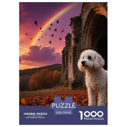 Bichon Frise Jigsaw Geeignet Für Erwachsene Und Kinder Kreativ 1000 Teile niedlich Haustier Spiele Unique Home Decor 70x50cm/ von XDDBYUIZP
