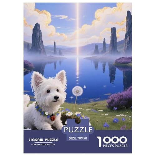 Bichon Frise Puzzle Geeignet Für Erwachsene Und Kinder Kreativ 1000 Stück niedlich Haustier Spiele Unique Home Decor 70x50cm/ Bichon Frise Puzzle Geeignet Für Erwachsene Und Kinder Kreativ 1000 Stück niedlich Haustier Spiele Unique Home Decor 70x50cm/ von XDDBYUIZP
