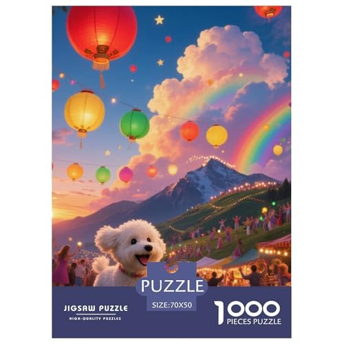 Bichon Frise Puzzle Geeignet Für Erwachsene Und Kinder Kreativ 1000 Stücke niedlich Haustier Spiele Unique Home Decor 70x50cm/ Bichon Frise Puzzle Geeignet Für Erwachsene Und Kinder Kreativ 1000 Stücke niedlich Haustier Spiele Unique Home Decor 70x50cm/ von XDDBYUIZP
