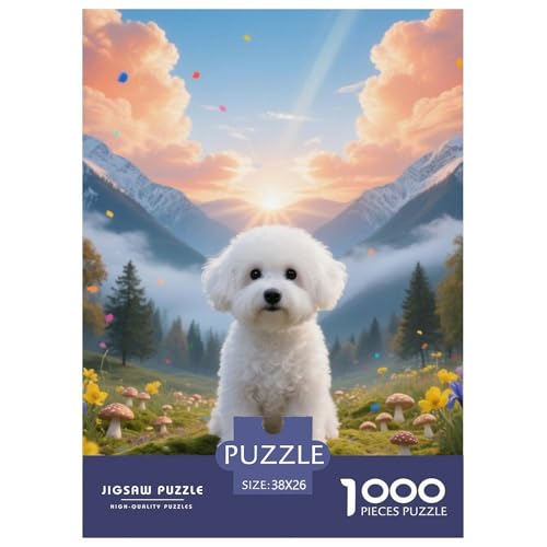 Bichon Frise Puzzle Geeignet Für Erwachsene Und Kinder Kreativ 1000 Teile niedlich Haustier Spaß Herausforderend Unique Home Decor 38x26cm/ Bichon Frise Puzzle Geeignet Für Erwachsene Und Kinder Kreativ 1000 Teile niedlich Haustier Spaß Herausforderend Unique Home Decor 38x26cm/ von XDDBYUIZP