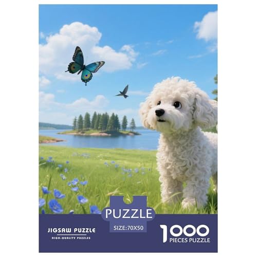 Bichon Frise Puzzle Geeignet Für Erwachsene Und Kinder Kreativ 1000 Teile niedlich Haustier Spaß Herausforderend Unique Home Decor 70x50cm/ Bichon Frise Puzzle Geeignet Für Erwachsene Und Kinder Kreativ 1000 Teile niedlich Haustier Spaß Herausforderend Unique Home Decor 70x50cm/ von XDDBYUIZP