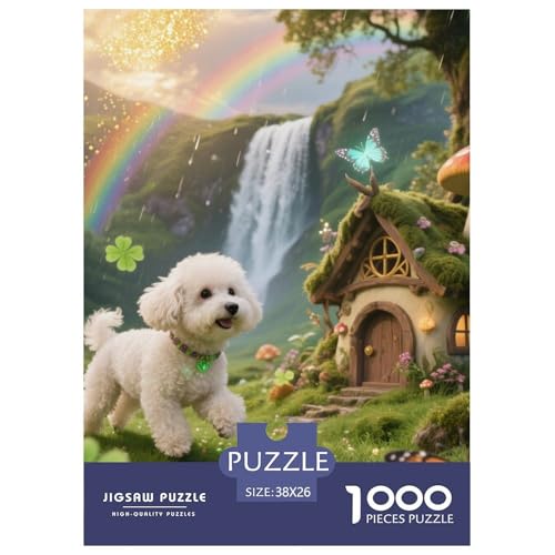 Bichon Frise Puzzle Geeignet Für Erwachsene Und Kinder Kreativ 1000 Teile niedlich Haustier Spiele Unique Home Decor 38x26cm/ Bichon Frise Puzzle Geeignet Für Erwachsene Und Kinder Kreativ 1000 Teile niedlich Haustier Spiele Unique Home Decor 38x26cm/ von XDDBYUIZP