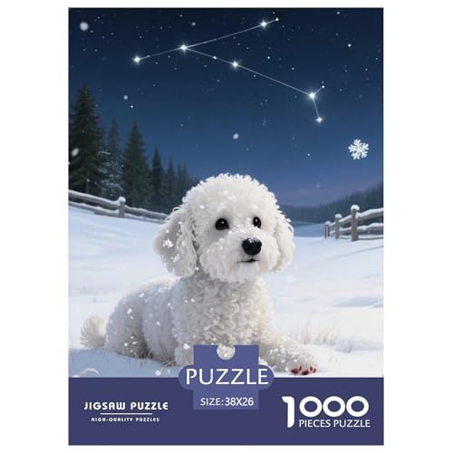 Bichon Frise Puzzle Geeignet Für Erwachsene Und Kinder Kreativ 1000 Teile niedlich Haustier Spiele Unique Home Decor 38x26cm/ Bichon Frise Puzzle Geeignet Für Erwachsene Und Kinder Kreativ 1000 Teile niedlich Haustier Spiele Unique Home Decor 38x26cm/ von XDDBYUIZP