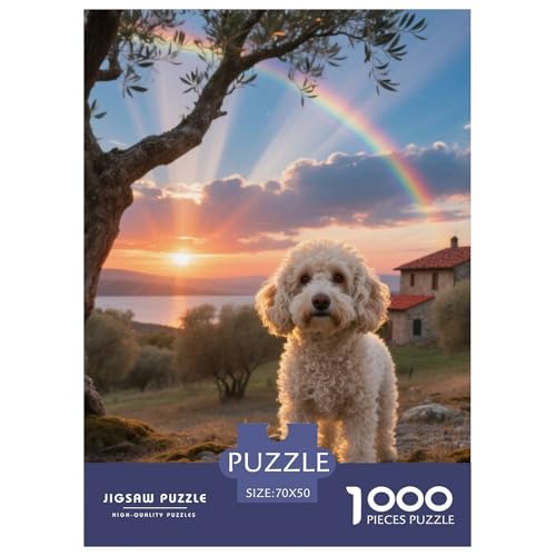 Bichon Frise Puzzle Geeignet Für Erwachsene Und Kinder Kreativ 1000 Teile niedlich Haustier Spiele Unique Home Decor 70x50cm/ Bichon Frise Puzzle Geeignet Für Erwachsene Und Kinder Kreativ 1000 Teile niedlich Haustier Spiele Unique Home Decor 70x50cm/ von XDDBYUIZP