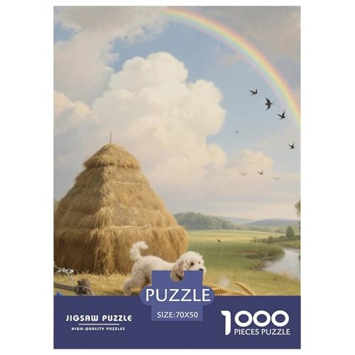 Bichon Frise Puzzle Geeignet Für Erwachsene Und Kinder Kreativ 1000 Teile niedlich Haustier Spiele Unique Home Decor 70x50cm/ Bichon Frise Puzzle Geeignet Für Erwachsene Und Kinder Kreativ 1000 Teile niedlich Haustier Spiele Unique Home Decor 70x50cm/ von XDDBYUIZP