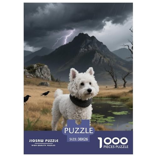 Bichon Frise Puzzles Geeignet Für Erwachsene Und Kinder Kreativ 1000 Stück niedlich Haustier Spaß Herausforderend Unique Home Decor 38x26cm/ Bichon Frise Puzzles Geeignet Für Erwachsene Und Kinder Kreativ 1000 Stück niedlich Haustier Spaß Herausforderend Unique Home Decor 38x26cm/ von XDDBYUIZP