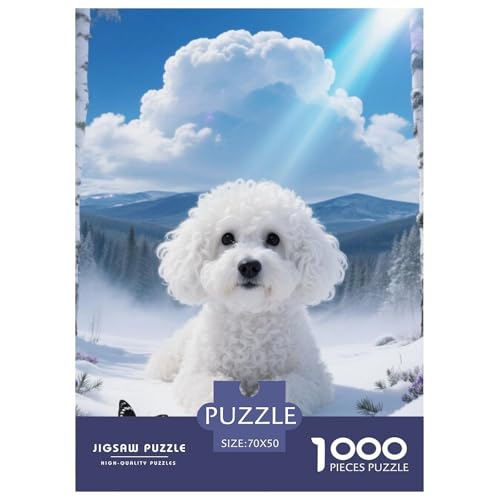 Bichon Frise Puzzles Geeignet Für Erwachsene Und Kinder Kreativ 1000 Stück niedlich Haustier Spaß Herausforderend Unique Home Decor 70x50cm/ Bichon Frise Puzzles Geeignet Für Erwachsene Und Kinder Kreativ 1000 Stück niedlich Haustier Spaß Herausforderend Unique Home Decor 70x50cm/ von XDDBYUIZP