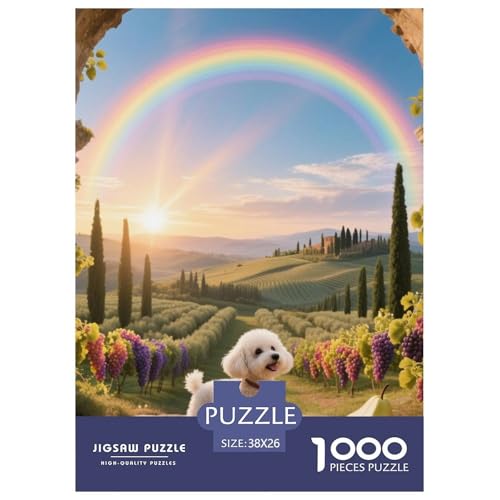 Bichon Frise Puzzles Geeignet Für Erwachsene Und Kinder Kreativ 1000 Stücke niedlich Haustier Spaß Herausforderend Unique Home Decor 38x26cm/ Bichon Frise Puzzles Geeignet Für Erwachsene Und Kinder Kreativ 1000 Stücke niedlich Haustier Spaß Herausforderend Unique Home Decor 38x26cm/ von XDDBYUIZP