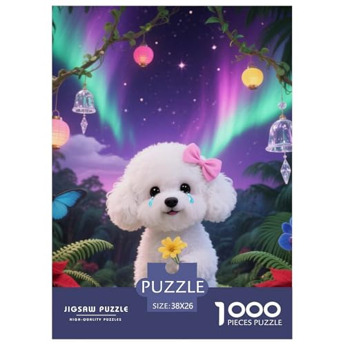Bichon Frise Puzzles Geeignet Für Erwachsene Und Kinder Kreativ 1000 Stücke niedlich Haustier Spaß Herausforderend Unique Home Decor 38x26cm/ Bichon Frise Puzzles Geeignet Für Erwachsene Und Kinder Kreativ 1000 Stücke niedlich Haustier Spaß Herausforderend Unique Home Decor 38x26cm/ von XDDBYUIZP
