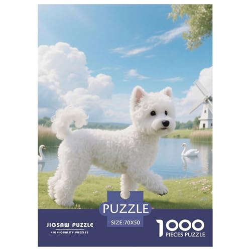 Bichon Frise Puzzles Geeignet Für Erwachsene Und Kinder Kreativ 1000 Stücke niedlich Haustier Spaß Herausforderend Unique Home Decor 70x50cm/ Bichon Frise Puzzles Geeignet Für Erwachsene Und Kinder Kreativ 1000 Stücke niedlich Haustier Spaß Herausforderend Unique Home Decor 70x50cm/ von XDDBYUIZP