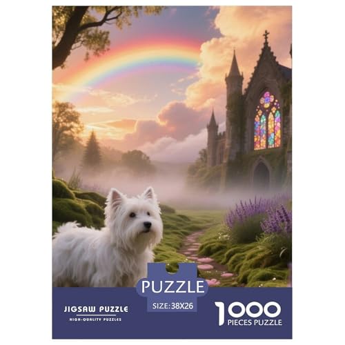 Bichon Frise Puzzles Geeignet Für Erwachsene Und Kinder Kreativ 1000 Teile niedlich Haustier Spiele Unique Home Decor 38x26cm/ Bichon Frise Puzzles Geeignet Für Erwachsene Und Kinder Kreativ 1000 Teile niedlich Haustier Spiele Unique Home Decor 38x26cm/ von XDDBYUIZP
