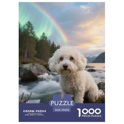 Bichon Frise Puzzles Geeignet Für Erwachsene Und Kinder Kreativ 1000 Teile niedlich Haustier Spiele Unique Home Decor 70x50cm/ Bichon Frise Puzzles Geeignet Für Erwachsene Und Kinder Kreativ 1000 Teile niedlich Haustier Spiele Unique Home Decor 70x50cm/ von XDDBYUIZP