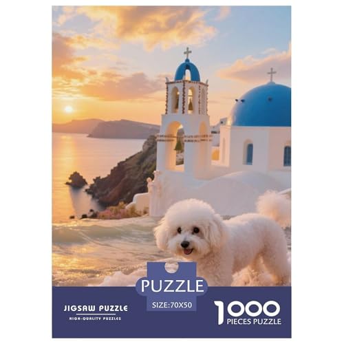 Bichon Frise Puzzles Geeignet Für Erwachsene Und Kinder Kreativ 1000 Teile niedlich Haustier Spiele Unique Home Decor 70x50cm/ Bichon Frise Puzzles Geeignet Für Erwachsene Und Kinder Kreativ 1000 Teile niedlich Haustier Spiele Unique Home Decor 70x50cm/ von XDDBYUIZP