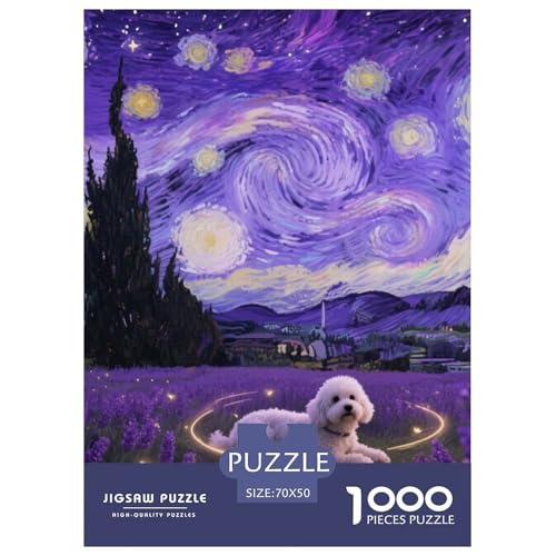 Bichon Frise Puzzles Geeignet Für Erwachsene Und Kinder Kreativ 1000 Teile niedlich Haustier Spiele Unique Home Decor 70x50cm/ Bichon Frise Puzzles Geeignet Für Erwachsene Und Kinder Kreativ 1000 Teile niedlich Haustier Spiele Unique Home Decor 70x50cm/ von XDDBYUIZP