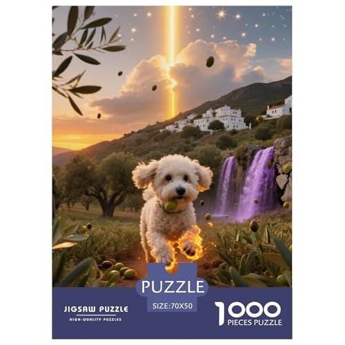 Bichon Frise Puzzles Geeignet Für Erwachsene Und Kinder Kreativ 1000 Teile niedlich Haustier Spiele Unique Home Decor 70x50cm/ Bichon Frise Puzzles Geeignet Für Erwachsene Und Kinder Kreativ 1000 Teile niedlich Haustier Spiele Unique Home Decor 70x50cm/ von XDDBYUIZP