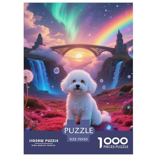 Bichon Frise Puzzles Geeignet Für Erwachsene Und Kinder Kreativ 1000 Teile niedlich Haustier Spiele Unique Home Decor 70x50cm/ Bichon Frise Puzzles Geeignet Für Erwachsene Und Kinder Kreativ 1000 Teile niedlich Haustier Spiele Unique Home Decor 70x50cm/ von XDDBYUIZP
