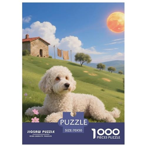 Bichon Frise Puzzles Geeignet Für Erwachsene Und Kinder Kreativ 1000 Teile niedlich Haustier Spiele Unique Home Decor 70x50cm/ von XDDBYUIZP