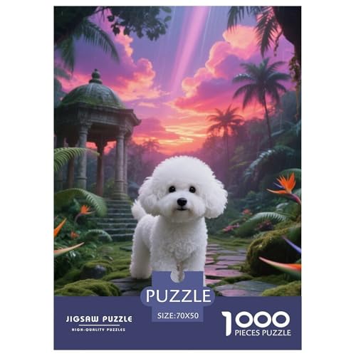 Bichon Frise Puzzles Geeignet Für Erwachsene Und Kinder Kreativ 1000 Teile niedlich Haustier Spiele Unique Home Decor 70x50cm/ Bichon Frise Puzzles Geeignet Für Erwachsene Und Kinder Kreativ 1000 Teile niedlich Haustier Spiele Unique Home Decor 70x50cm/ von XDDBYUIZP