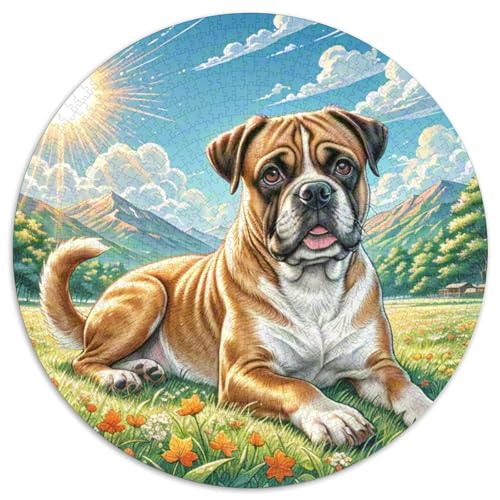 Boxer 1000 Stück Puzzles Für Erwachsene Und Kinder Jahren Circular Puzzle Puzzle-Spiele Wand Dekoration Geschenk (67.5x67.5cm) von XDDBYUIZP
