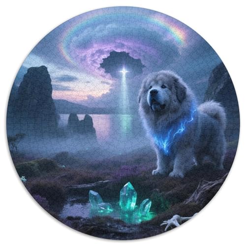 Chow 1000 Stück Puzzle Stressabbau Spielzeug Für Familienpuzzle Süße Haustiere Circular Puzzle Puzzle-Spiele Wand Dekoration Geschenk (67.5x67.5cm) von XDDBYUIZP