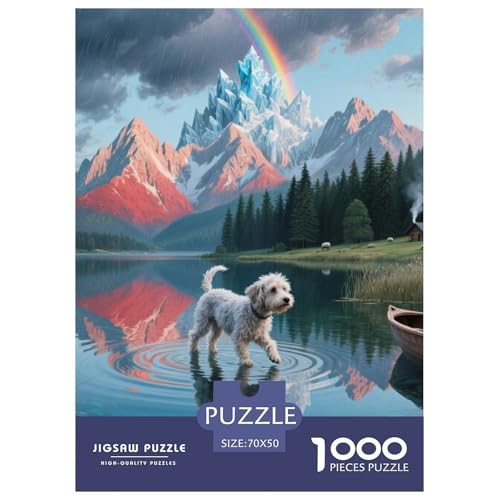 Der Bedlington Terrier Jigsaw Geeignet Für Erwachsene Und Kinder Kreativ 1000 Stück niedlich Haustier Spaß Herausforderend Unique Home Decor 70x50cm/ Der Bedlington Terrier Jigsaw Geeignet Für Erwachsene Und Kinder Kreativ 1000 Stück niedlich Haustier Spaß Herausforderend Unique Home Decor 70x50cm/ von XDDBYUIZP