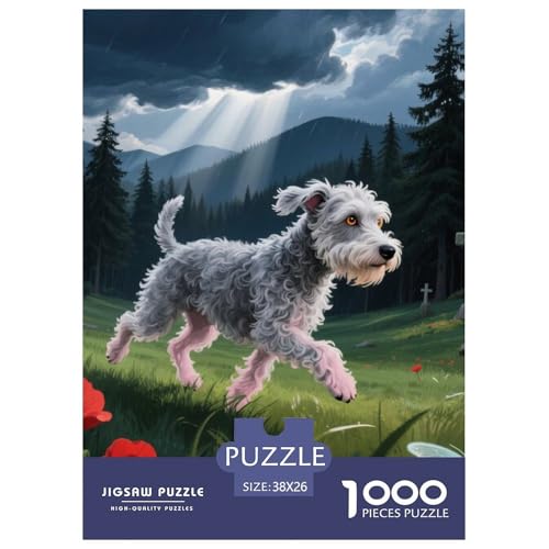 Der Bedlington Terrier Jigsaw Geeignet Für Erwachsene Und Kinder Kreativ 1000 Teile niedlich Haustier Spaß Herausforderend Unique Home Decor 38x26cm/ Der Bedlington Terrier Jigsaw Geeignet Für Erwachsene Und Kinder Kreativ 1000 Teile niedlich Haustier Spaß Herausforderend Unique Home Decor 38x26cm/ von XDDBYUIZP