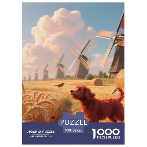 Der Bedlington Terrier Puzzle Geeignet Für Erwachsene Und Kinder Kreativ 1000 Stück niedlich Haustier Spaß Herausforderend Unique Home Decor 38x26cm/ von XDDBYUIZP