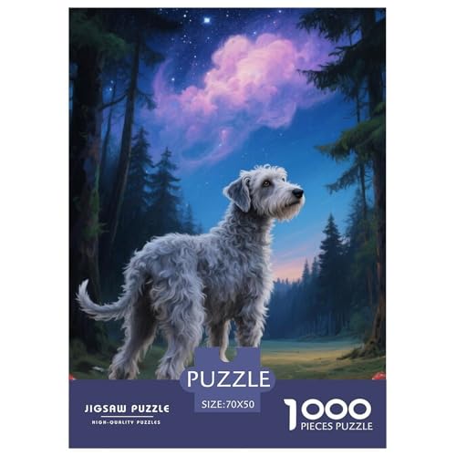 Der Bedlington Terrier Puzzle Geeignet Für Erwachsene Und Kinder Kreativ 1000 Stücke niedlich Haustier Spaß Herausforderend Unique Home Decor 70x50cm/ Der Bedlington Terrier Puzzle Geeignet Für Erwachsene Und Kinder Kreativ 1000 Stücke niedlich Haustier Spaß Herausforderend Unique Home Decor 70x50cm/ von XDDBYUIZP