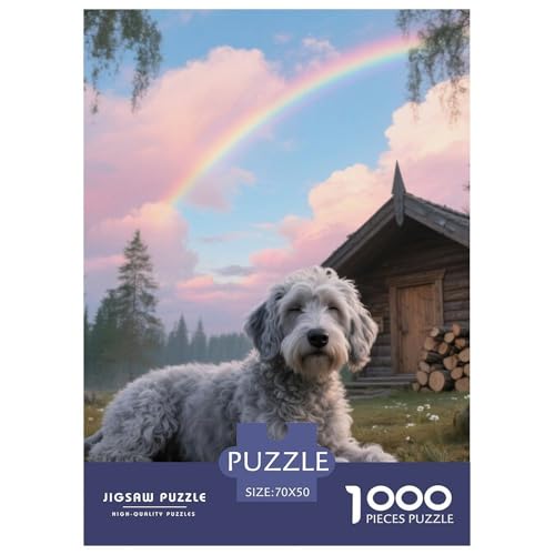 Der Bedlington Terrier Puzzle Geeignet Für Erwachsene Und Kinder Kreativ 1000 Stücke niedlich Haustier Spiele Unique Home Decor 70x50cm/ Der Bedlington Terrier Puzzle Geeignet Für Erwachsene Und Kinder Kreativ 1000 Stücke niedlich Haustier Spiele Unique Home Decor 70x50cm/ von XDDBYUIZP